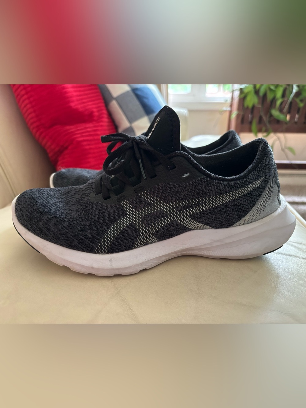ASICS Verablast Black Silver Running Shoes Sneakers Size 9.5